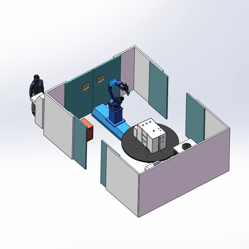 充氣柜機(jī)器人激光焊接